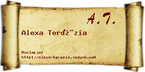 Alexa Terézia névjegykártya