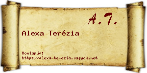 Alexa Terézia névjegykártya